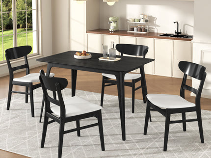 5 Piece Dining Set With Table And 4 Upholstered Chairs