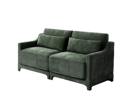 Elegant Sofa With Ergonomic Design And Lumbar Pillows
