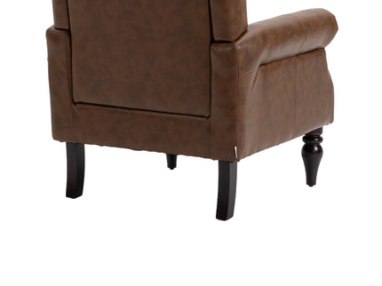 Modern Accent Armchair With Sturdy Wood Legs