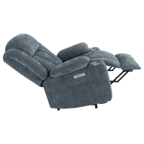 Beca - Upholstered Power Lift Recliner With Cupholders And USB Charging