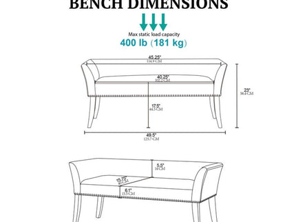 Welburn - Upholstered Bench