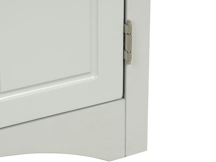 Triangle Bathroom Storage Cabinet With Adjustable Shelves, Freestanding Floor Cabinet For Home Kitchen