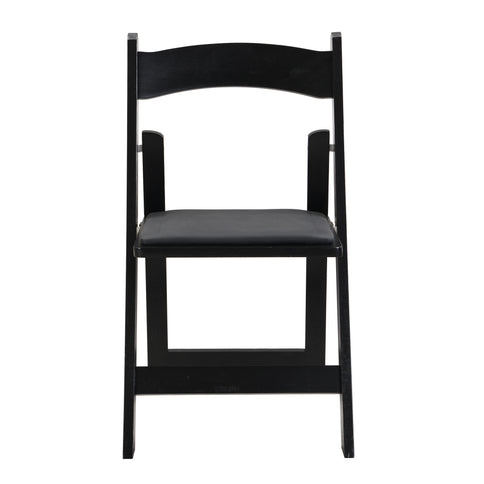 Solid Wood Upholstered Folding Chair Set, Dining Room (Set of 4)