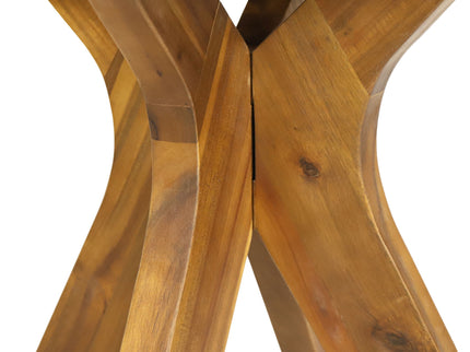 Stamford - Outdoor Bistro Table Acacia Wood X - Base - Teak