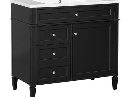 Bathroom Vanity With Top Sink, Storage Cabinet With 2 Drawers And Tip Out Drawer