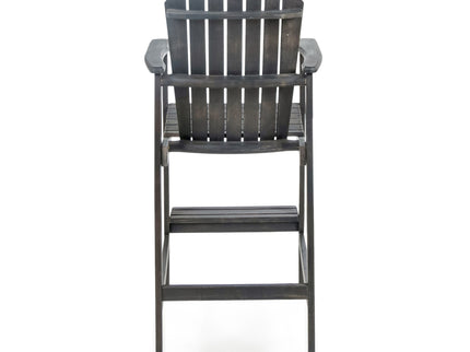 Outdoor Acacia Wood Adirondack Barstools (Set of 2)