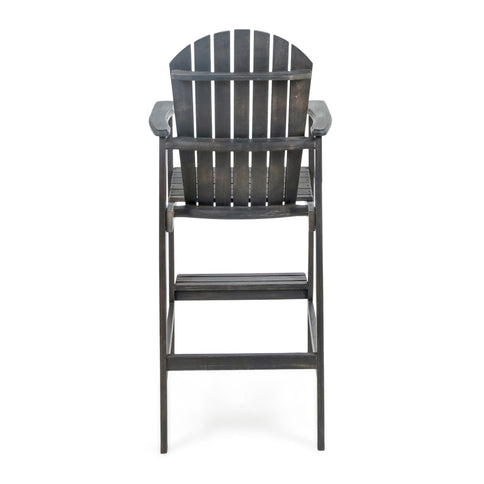 Outdoor Acacia Wood Adirondack Barstools (Set of 2)