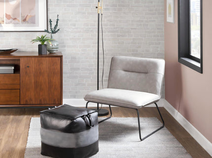 Metric - Industrial Floor Lamp - Black / Antique Brass