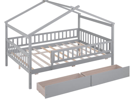 House Bed With 2 Drawers