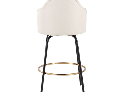 Ahoy - Contemporary Fixed Height Counter Stool Round Footrest (Set of 2)