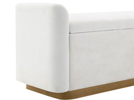 Upholstered Storage Bench With Safety Hinge