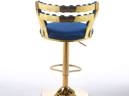 Modern Bar Chair With Iron Tube Legs, Soft Cushions And Comfortable Backrest (Set of 2)