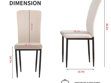 Velvet Dining Chairs For Dining Room (Set of 4)