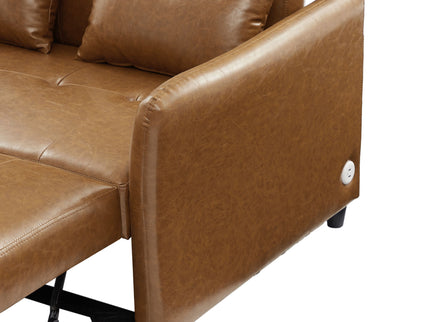 Convertible Sleeper Sofa Bed With 3 USB Ports