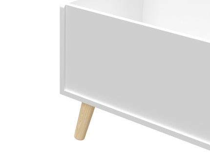 Bookshelf , Book Organizer With Toy Storage - White