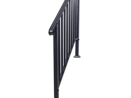 Handrails For Outdoor Steps, Fit 2 Or 3 Steps Outdoor Stair Railing, Wrought Iron Handrail, Flexible Porch Railing, Transitional Handrails For Concrete Steps Or Wooden Stairs