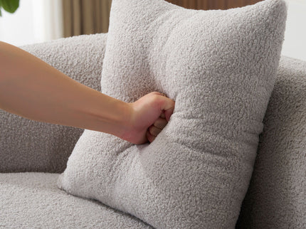 Curved Loveseat Sofa With Round Armrest