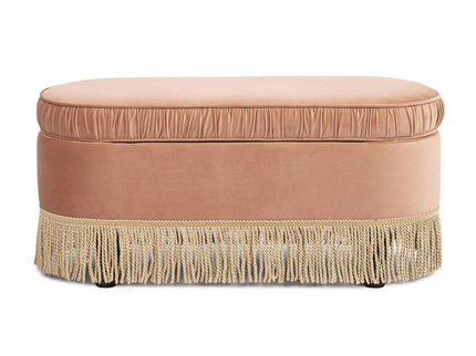 Serena - Contemporary Design Oval Storage Bench Ottoman