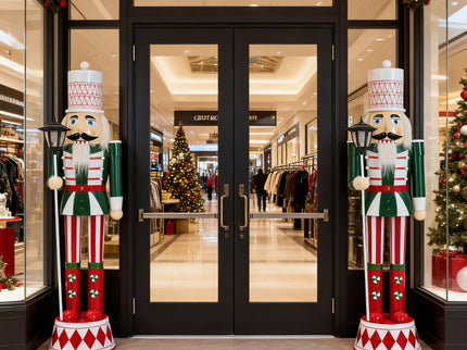 Classic Nutcracker Holiday Decor, Durable Construction - Green / Red / White