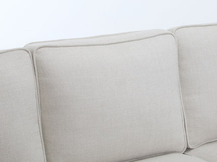 Rolled Arm Sofa With Nailhead Trim With Wooden Legs