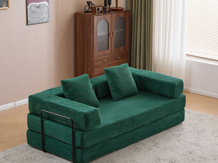 Floor Couch, Convertible Floor Sofa Bed With Pillow Back Support Armrest