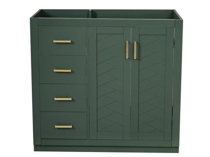 Retro Style Bathroom Vanity, 3 Drawers & Soft Closing Doors