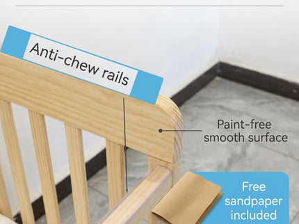 Portable Bedside Bassinet With 3 Adjustable Heights, Mini Crib For Newborns - Natural Wood