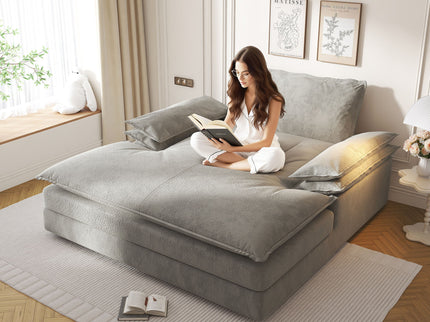 Modern Oversized Double Chaise Lounge Chair