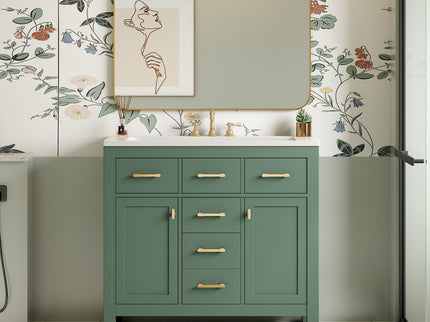 Bathroom Vanity With Sink Combo Set, Modern Bathroom Cabinet With 4 Drawers