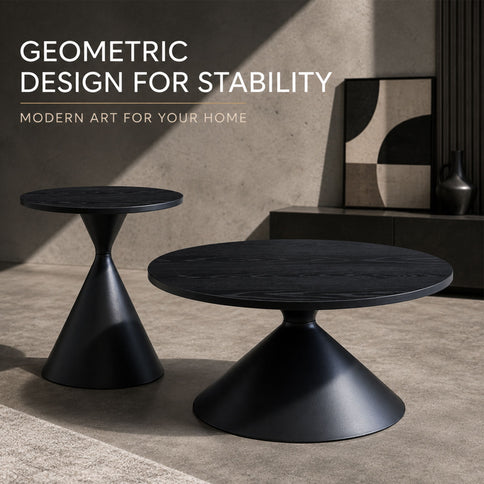 2 Piece Coffee Round Table Set