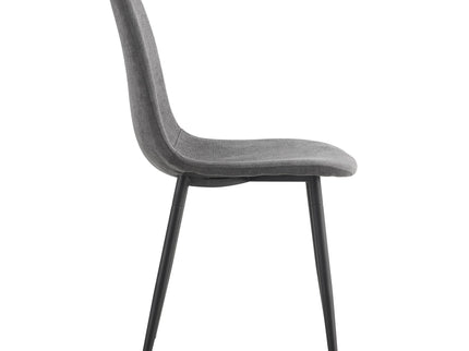 Modern Medieval Style Cushioned Side Chairs Set With Metal Legs For Kitchens