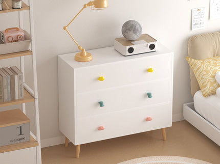 3 Drawer Dresser, Storage Cabinet With Anti Tip Safety