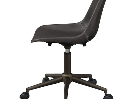 Ralston - Upholstered Adjustable Office Desk Chair With Ergonomic Design - Brown
