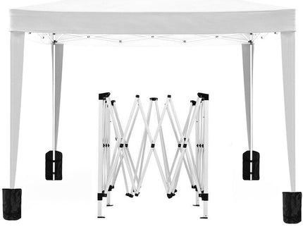 10'X10' Folding Canopy With 4 Removable Sidewalls Outdoor Event Shelter UPF 50+ Gazebo Portable Tents For Parties Beach Camping Wedding Ez Pop Up Canopy 4 Pieces Weight Bag + Carry Bag