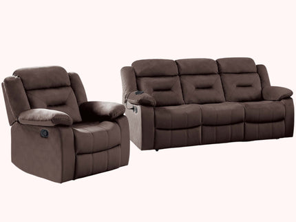 Contemporary Living Room Set With Pillow Arms And Headrest Support