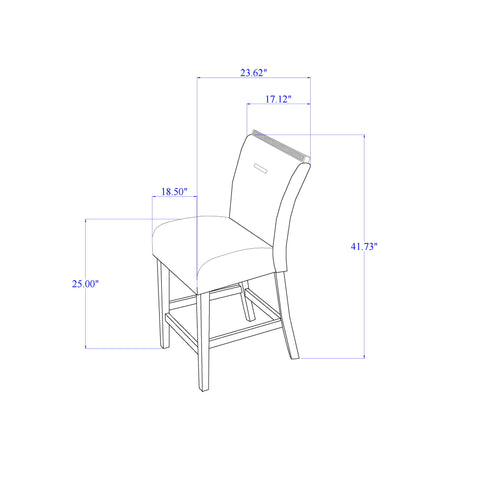 Ariya - 5 Pieces Bar Table And Bar Stool Set