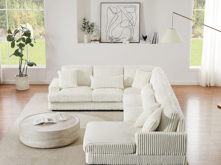 Oversized Sectional Sofa U - Shaped Sofa Couch Modern Sofa Upholstered In Soft With A Chaise Lounge For Living Room