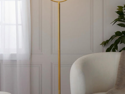 Moon - Contemporary Floor Lamp - Gold / Frosted