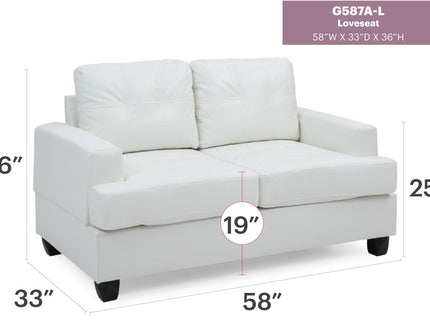 Stylish Transitional Loveseat For Two