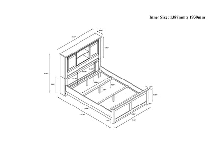 Avery - Bed With Bookcase Headboard