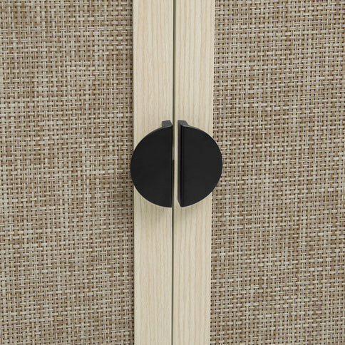 Rattan 2 Door Cabinet, Suitable For Bedroom - Natural