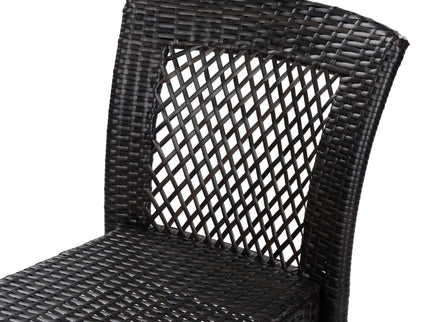 7 Piece Outdoor Dining Set With Table And 6 Chairs - Brown Multi