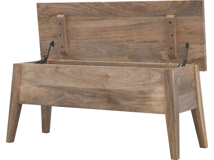 Lid Up Storage Bench - Oak