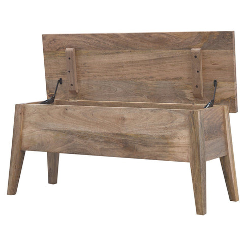 Lid Up Storage Bench - Oak