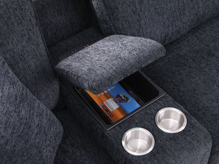 Lily - Sectional Sofa With Ottoman - Black