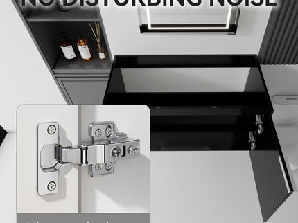 Floating Bathroom Vanity Cabinet With Soft Close Double Doors, Spacious Interior Storage, Wall Mounted, Cabinet Only