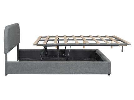 Upholstered Platform Bed With Hydraulic Storage System