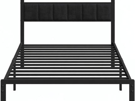 Platform Bed Frame With Charging Station & Headboard Storage