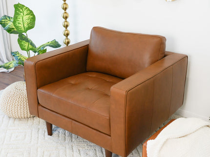 Catherine - Lounge Chair - Brown / Tan