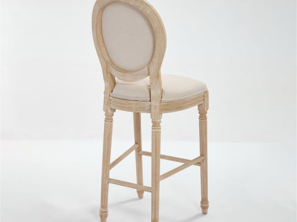French Country Bar Chairs & Round Back (Set of 2)